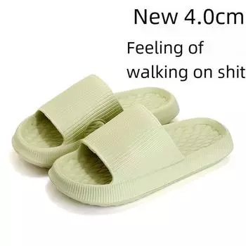 Женские летние тапочки из ЭВА на толстой подошве высотой 4 см и мужские удобные домашние сандалии. 40-41 жёлтый