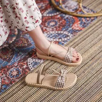 Женские летние тапочки, модные новые летние пляжные тапочки Joker, Ins Tide Online, тапочки знаменитостей на толстой подошве, дышащие нескользящие 36-37 чёрный