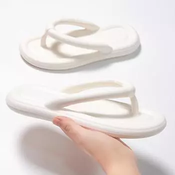 Женские летние тапочки на толстой подошве, сандалии, пляжные шлепанцы, шлепанцы, обувь для ванной, обувь из ЭВА, обувь унисекс 36-37 белый