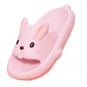 Женские летние тапочки, сандалии, пляжные шлепанцы, шлепанцы, обувь для ванной на толстой подошве, обувь из ЭВА с мультяшным кроликом 30-31 белый