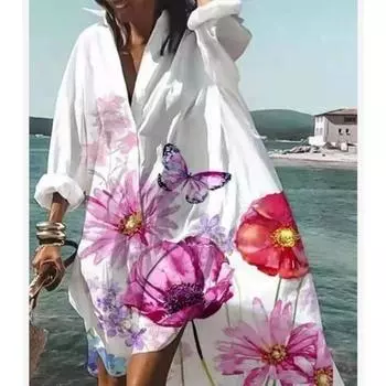 Женские летние темпераментные свободные повседневные свободные платья M жёлтый