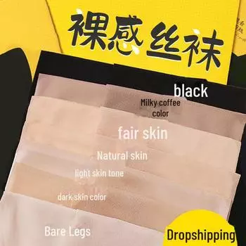 «Женские летние тонкие колготки телесного цвета с рисунком «кошачий коготь», черные, с защитой от зацепов» Core-spun yarn чёрный