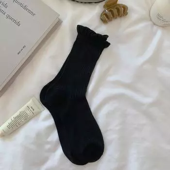 Женские летние тонкие носки-гольфы до середины голени в балетном стиле из дышащей сетки без косточек, белые 1 pair