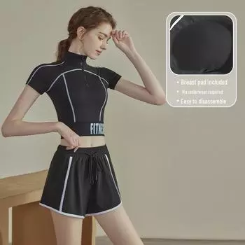 Женские летние топы для йоги и бега с коротким рукавом для фитнеса 2025 года 2XL