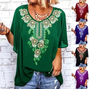 Женские летние топы, модная одежда больших размеров, повседневная футболка с коротким рукавом, женские блузки с глубоким v-образным вырезом, хлопковые топы с принтом, однотонные свободные футболки S чёрный