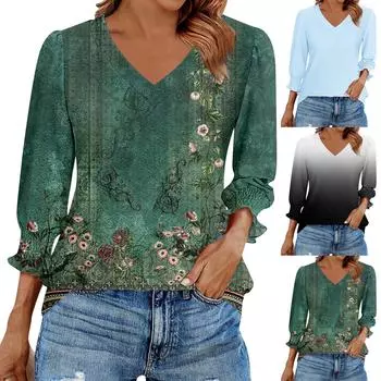 Женские летние топы, повседневные, с оборками, коротким рукавом, круглым вырезом, свободные, плиссированные футболки L чёрный