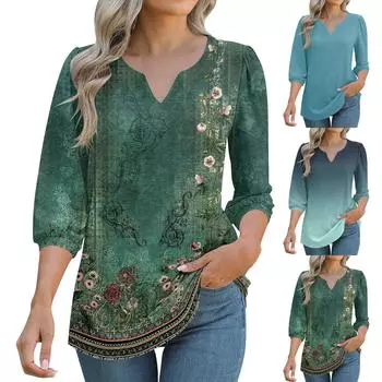 Женские летние топы, повседневные свободные плиссированные футболки с оборками и круглым вырезом L