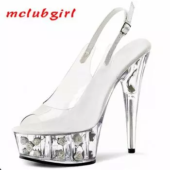 Женские летние туфли Fish Beak Universal на тонком каблуке, модные босоножки на высоком каблуке 15 см, платформа 5 см YKC 33