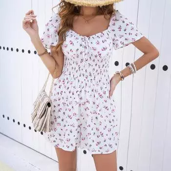 Женские летние утягивающие платья с воротником-стойкой и короткими рукавами, квадратным вырезом и А-силуэтом S чёрный