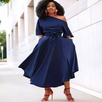 Женские летние утягивающие платья средней длины на одно плечо с завязкой на талии S белый