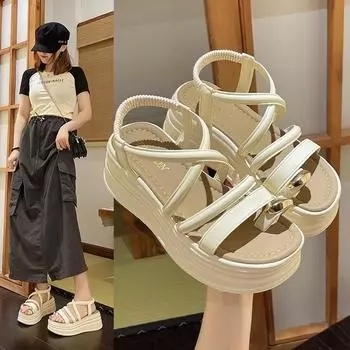 Женские летние вечерние босоножки на толстом каблуке 35 чёрный