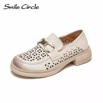 Женские лоферы из натуральной кожи, кожаные туфли без шнуровки, модные повседневные женские туфли на плоской подошве