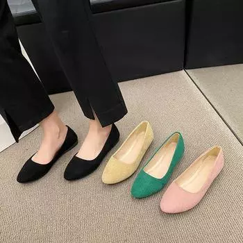 Женские лоферы на плоской подошве Дышащие легкие удобные лоферы с острым носком Мягкая обувь из пены с эффектом памяти на плоской подошве Нескользящая повседневная рабочая обувь для вождения 35 бежевый