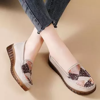 Женские лоферы на плоской подошве, кожаные мокасины для вождения, удобные повседневные без шнуровки прогулочные минималистичные летние дышащие туфли на плоской подошве EU:35 чёрный