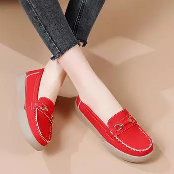 Женские лоферы с конской пряжкой, кожаные мокасины для вождения, удобные туфли на плоской подошве, повседневные туфли без шнуровки, прогулочная минималистичная женская обувь для беременных больших размеров EU: 35 жёлтый