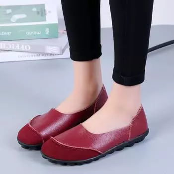 Женские лоферы с конской пряжкой, кожаные мокасины для вождения, удобная обувь на плоской подошве, повседневная летняя обувь без шнуровки больших размеров для беременных 35 чёрный