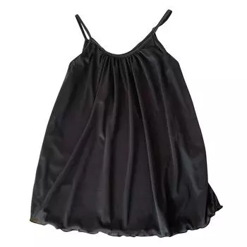 Женские майки на бретелях с однотонными базовыми топами L чёрный