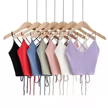 Женские майки с v-образным вырезом и повязкой, однотонный вязаный жилет One Size