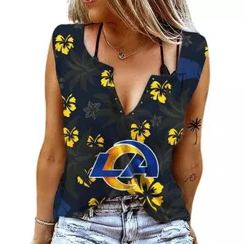 Женские майки, сексуальные летние топы без рукавов с V-образным вырезом, жилет с 3D принтом, топы с голубым лунным цветком XS синий