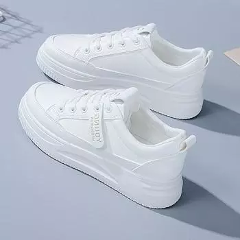 Женские маленькие белые туфли Hundred Fashion Shoes Flat Casual Shoes Sneakers 35