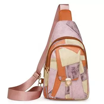 Женские маленькие сумки-слинги, сумки через плечо, рюкзак из искусственной кожи, сумка-слинг, многокарманные сумки с регулируемым ремнем для гитары, поясная сумка на грудь для женщин коричневый