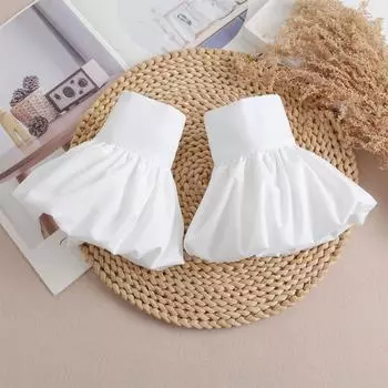 Женские манжеты на запястье, съемные кружевные манжеты на рукава рубашки для зимнего осеннего свитера, накладные рукава, напульсники, роговые утеплители