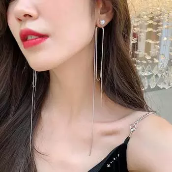 Женские массивные серьги с кисточками и жемчугом со стразами и рябью, ювелирные изделия 2#