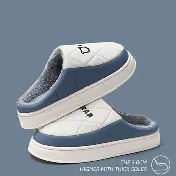 Женские меховые плюшевые тапочки Comwarm, парные домашние нескользящие удобные пушистые тапочки для спальни, мужские зимние теплые домашние пушистые хлопковые туфли 36-37 белый