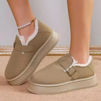 Женские меховые зимние сапоги на плоской подошве до щиколотки, туфли на платформе, зимняя мода, теплые, новые, прогулочные, короткие сапоги, уютные, трендовые, женские, Zapatillas 36