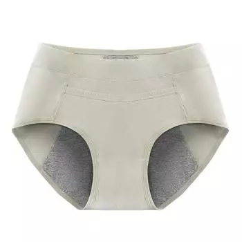 Женские менструальные трусики средней талии из хлопка, не пропускающие воду, большого размера, мягкие, дышащие, антисептические, однотонные, эластичные, влагоотводящие, La M светло-розовый