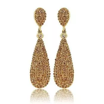 Женские металлические серьги из недрагоценных металлов, золото