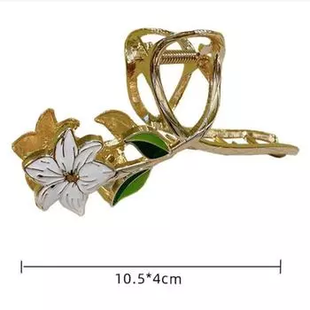 Женские металлические заколки-краб для волос, элегантные золотые заколки-цветы, заколка-краб
