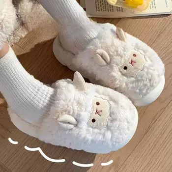 Женские милые хлопковые термотапочки из овечьей шерсти 36 хаки