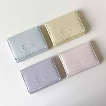 Женские милые кошельки с медвежонком, тройные многофункциональные короткие кошельки, складные держатели для карт, портмоне, женские сумки для карт с зажимом, мультяшные сумки фиолетовый