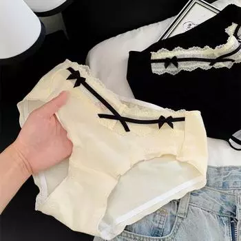 Женские милые кружевные трусики Pure Desire Сексуальные трусики Женское нижнее белье из чистого хлопка с антибактериальным эффектом Женские трусики M