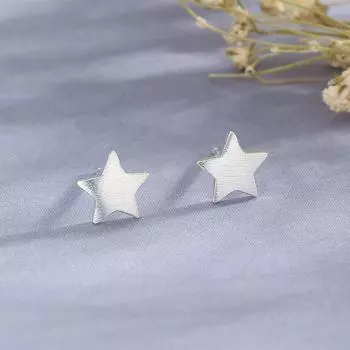 Женские милые маленькие свежие пятиконечные звездообразные матовые ушные изделия студенческого стиля корейской версии нишевого дизайна