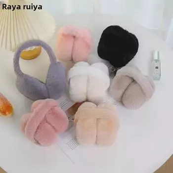 Женские милые плюшевые складные зимние утеплители для ушей: Противоморозные наушники для защиты One Size