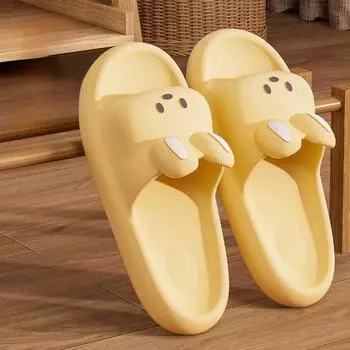 Женские милые повседневные туфли с открытым носком, удобные домашние тапочки для ванной комнаты 36-37 розовый