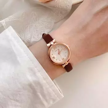 Женские мини-наручные часы с двойной лентой и синей сумкой City