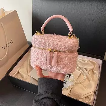 Женские мини-сумки, шикарная сумка на одно плечо с молнией и бисером, новая универсальная сумка через плечо, женские простые маленькие квадратные сумки Mini(Max Length<20cm)