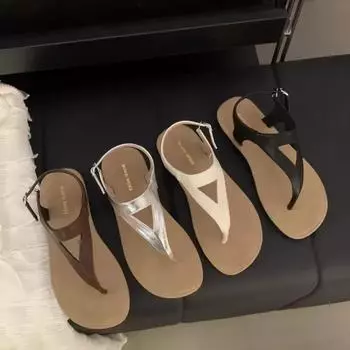 Женские минималистичные сандалии-шлепанцы из искусственной кожи с открытым носком, женская пляжная обувь, легкие, мягкие, для женщин, сексуальные тапочки, сандалии с пряжкой 35