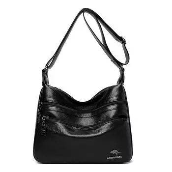 Женские многофункциональные сумки с множеством карманов, брендовые кожаные роскошные сумки, дизайнерские супер качественные сумки через плечо для женщин, сумки чёрный