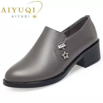 Женские модельные туфли, весенняя женская обувь большого размера со стразами, модная женская офисная обувь 35