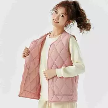 Женские модели с повышенной теплотой, утолщенные и с подкладкой на внутренней стороне плеч, женские модели из овечьей шерсти, застежка-молния, верхняя одежда для отдыха, хлопковые жилеты, модные и теплые M