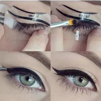 Женские модели Smoky Eyes Шаблон для рисования глаз снизу вверх Руководство по подводке для глаз