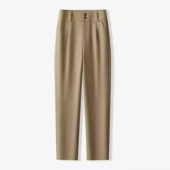 Женские модные 2025 гаремные брюки с высокой талией и микро-зауженным низом - Стильные, удобные, стрейч. M (95-105 jin) хаки