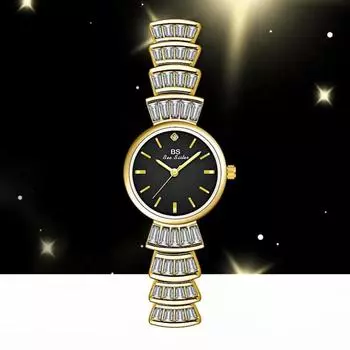 Женские модные аксессуары, кварцевые часы с бриллиантами, браслет со стразами, праздничный подарок, изысканные женские часы красный/золотой