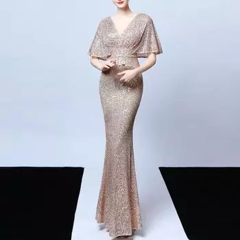 Женские модные банкетные элегантные вечерние платья для девочек S белый