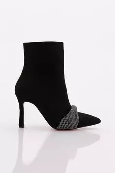 Женские модные ботинки на каблуке