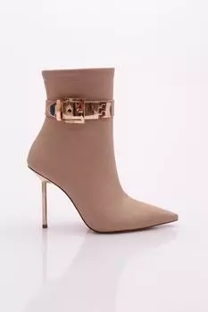 Женские модные ботинки на каблуке